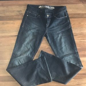 Express jeans med flare dark wash size 2R